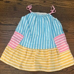 GAP toddler Striped Dress - Blue, Pink, Yellow